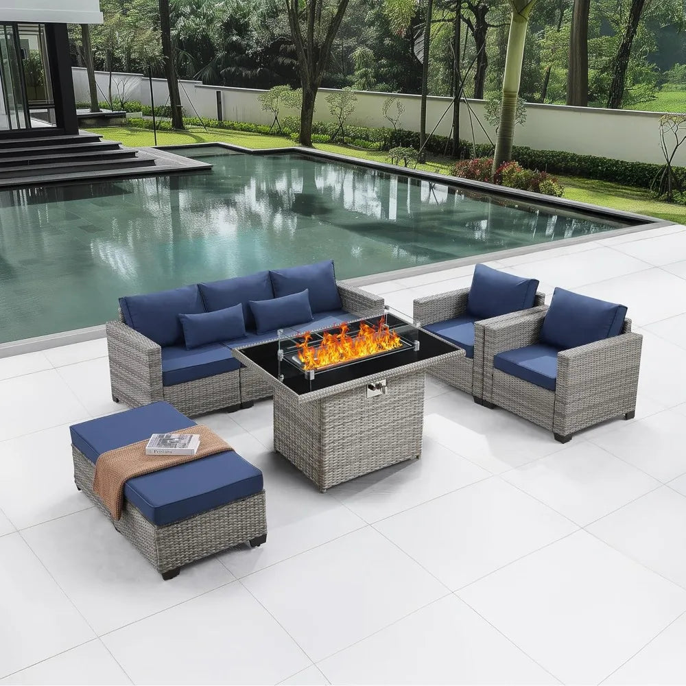 6-Piece Set, Pit,6000BTU Heater