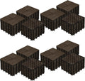 108pcs Hardwood Interlocking Patio Deck Tiles