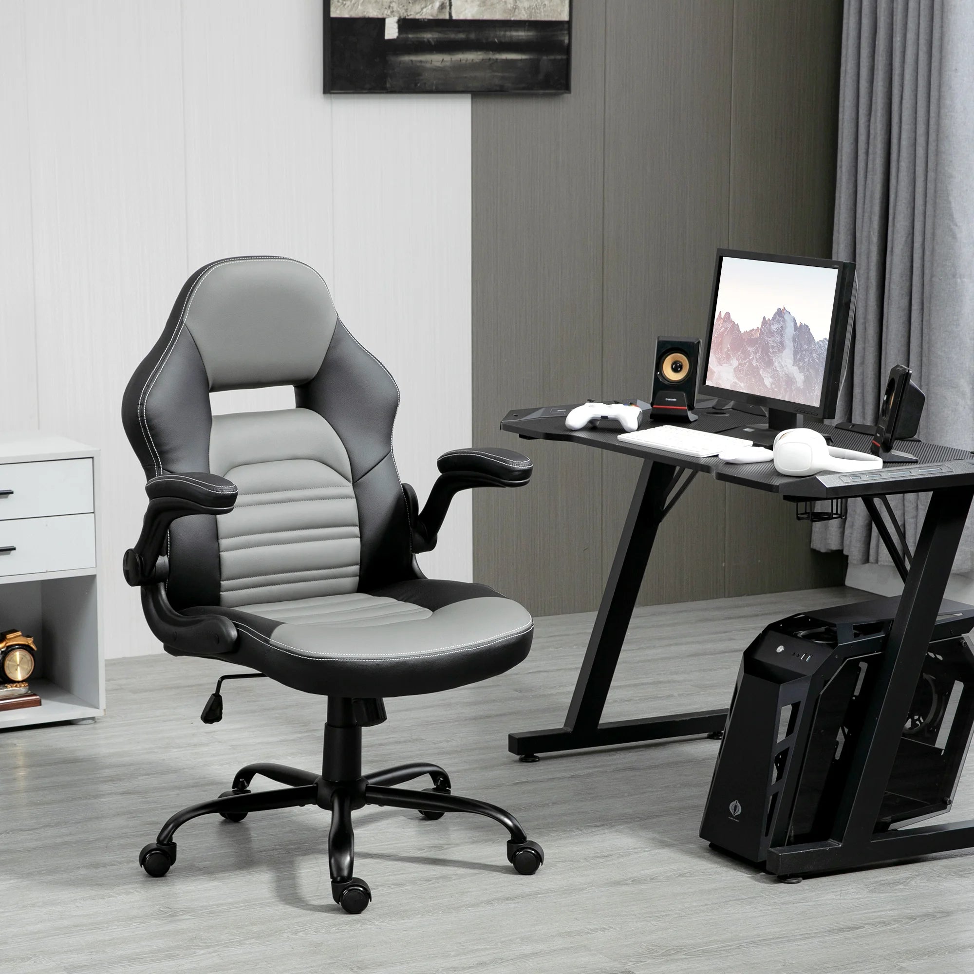 Office Chair with Flip-Up Armrests