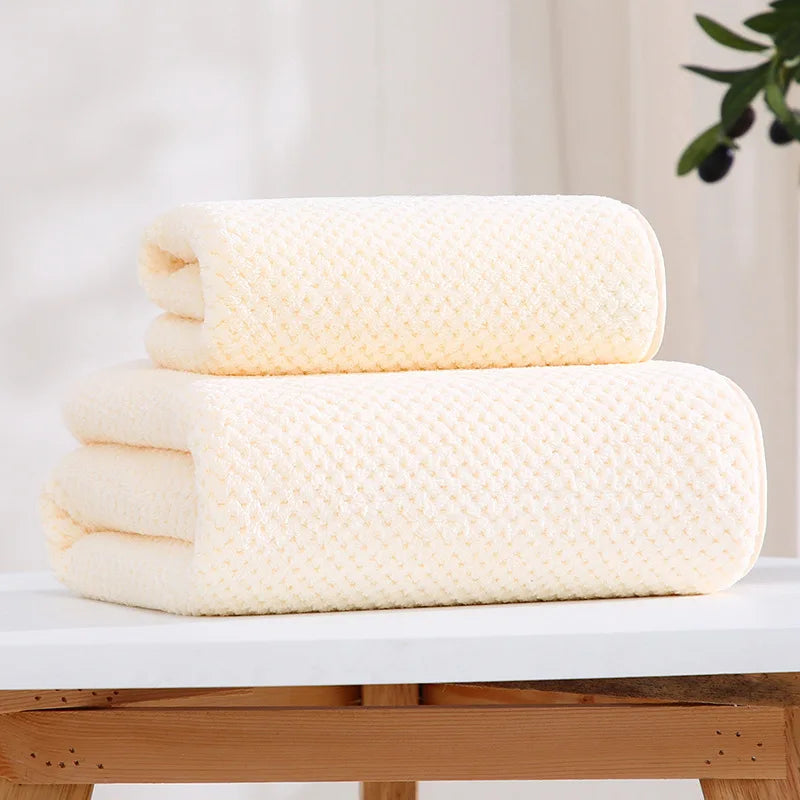 Fleece Bath Towel 3pc Set