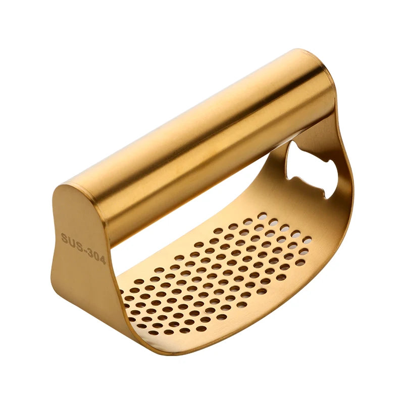 Gold Garlic Press,  Stainless Steel