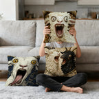Screaming Goat Pillow Cover