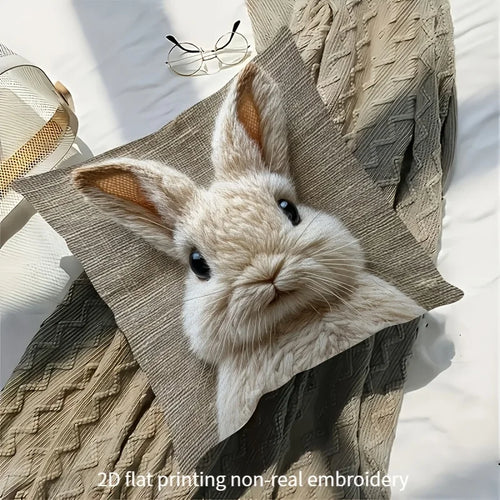 1pc Rabbit Pillowcase with Zipper Closure