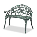 Outdoor Metal Rose Bench, 2-Person