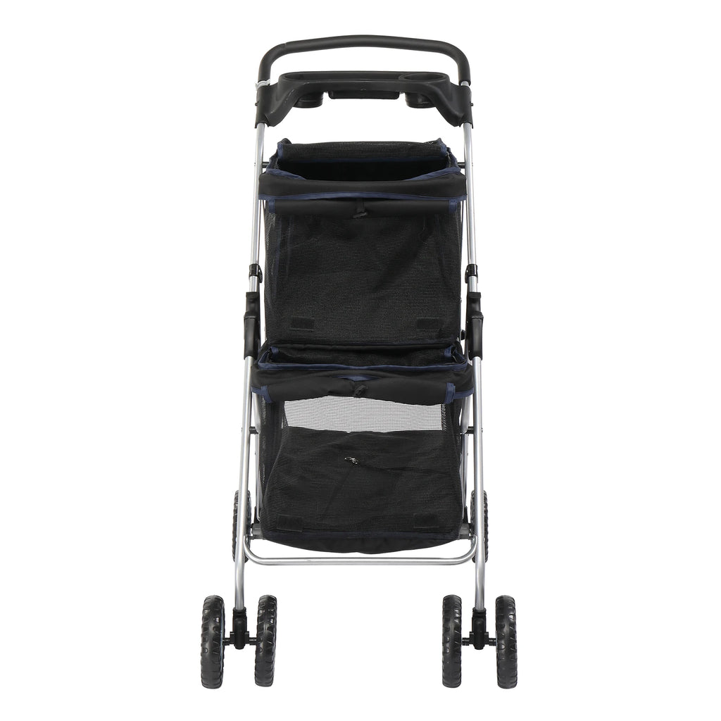 Pet Stroller for 2, Double 4-Wheel