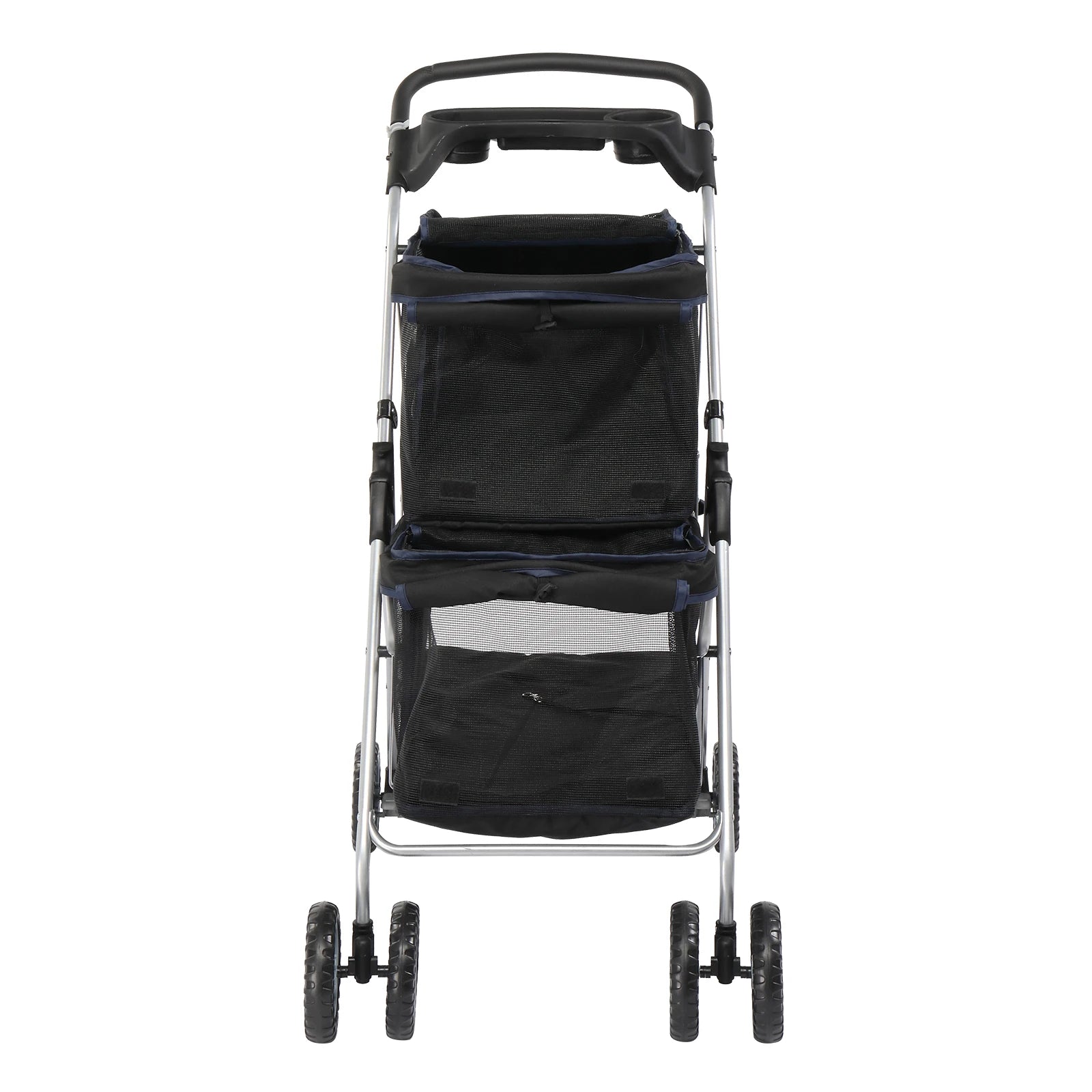 Pet Stroller for 2, Double 4-Wheel