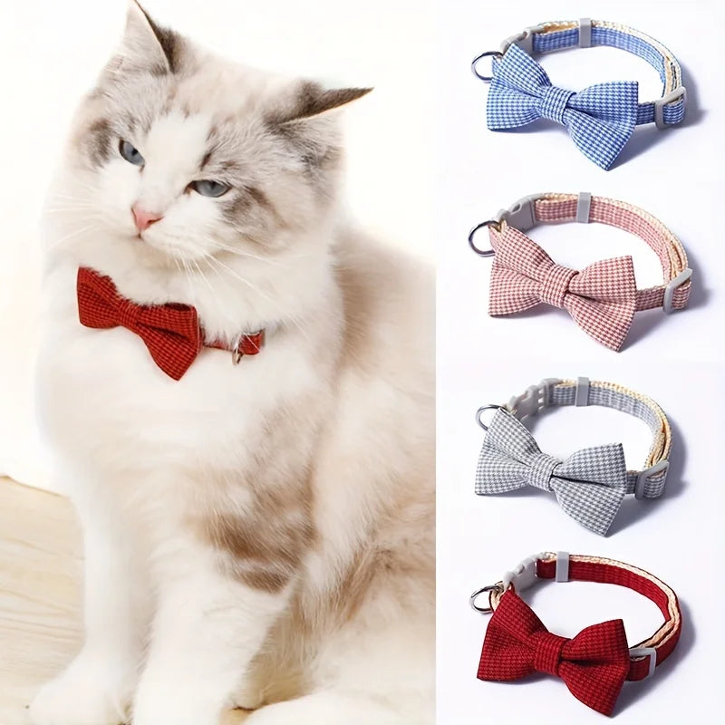 Adjustable Plaid Collar Tie Knot