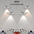 4pcs, Rechargeable Wall Lights  Motion Sensor Bird-Shaped