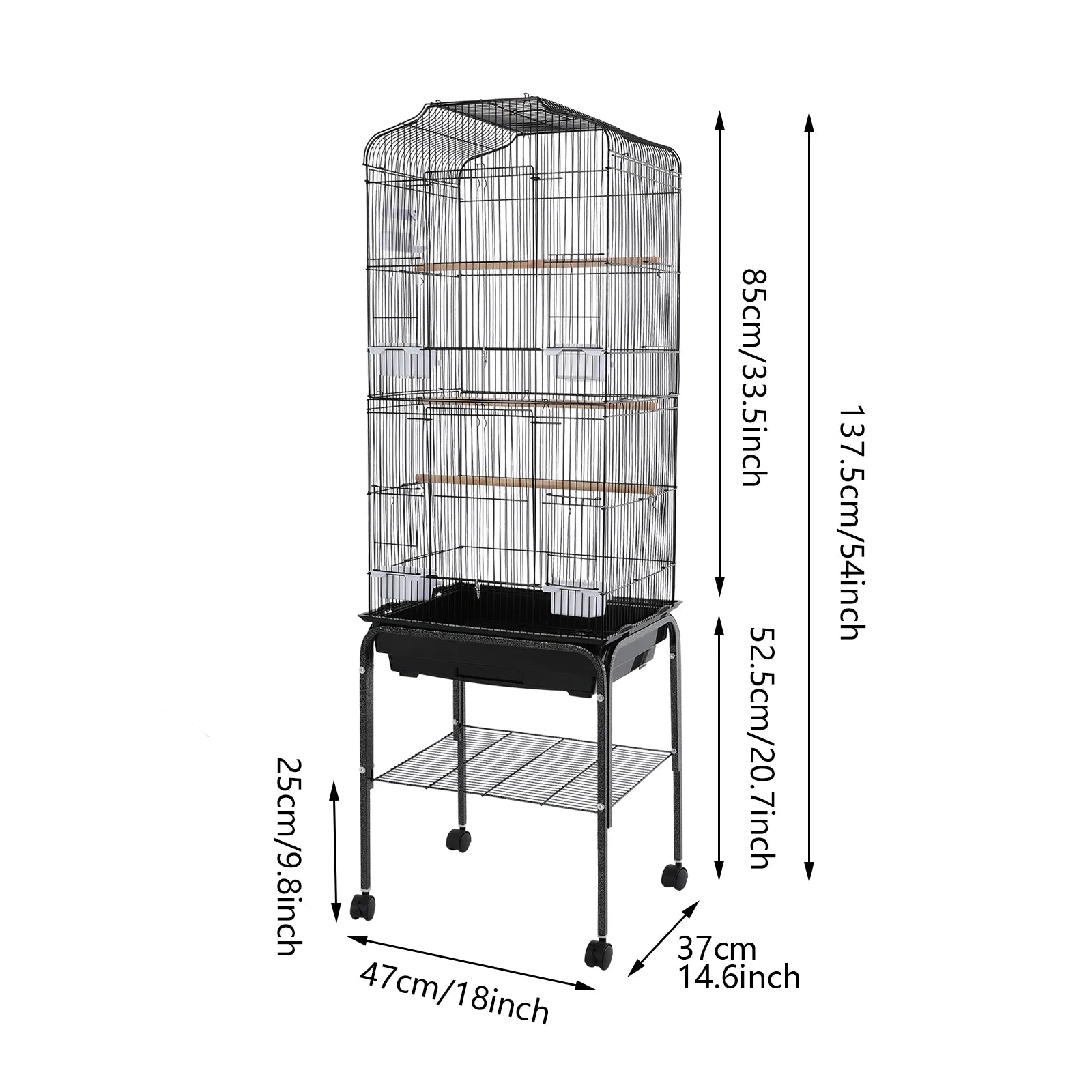 Large Bird Cage with Stand / Wheels
