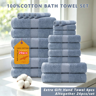 20/16/10pcs Cotton Towel Set