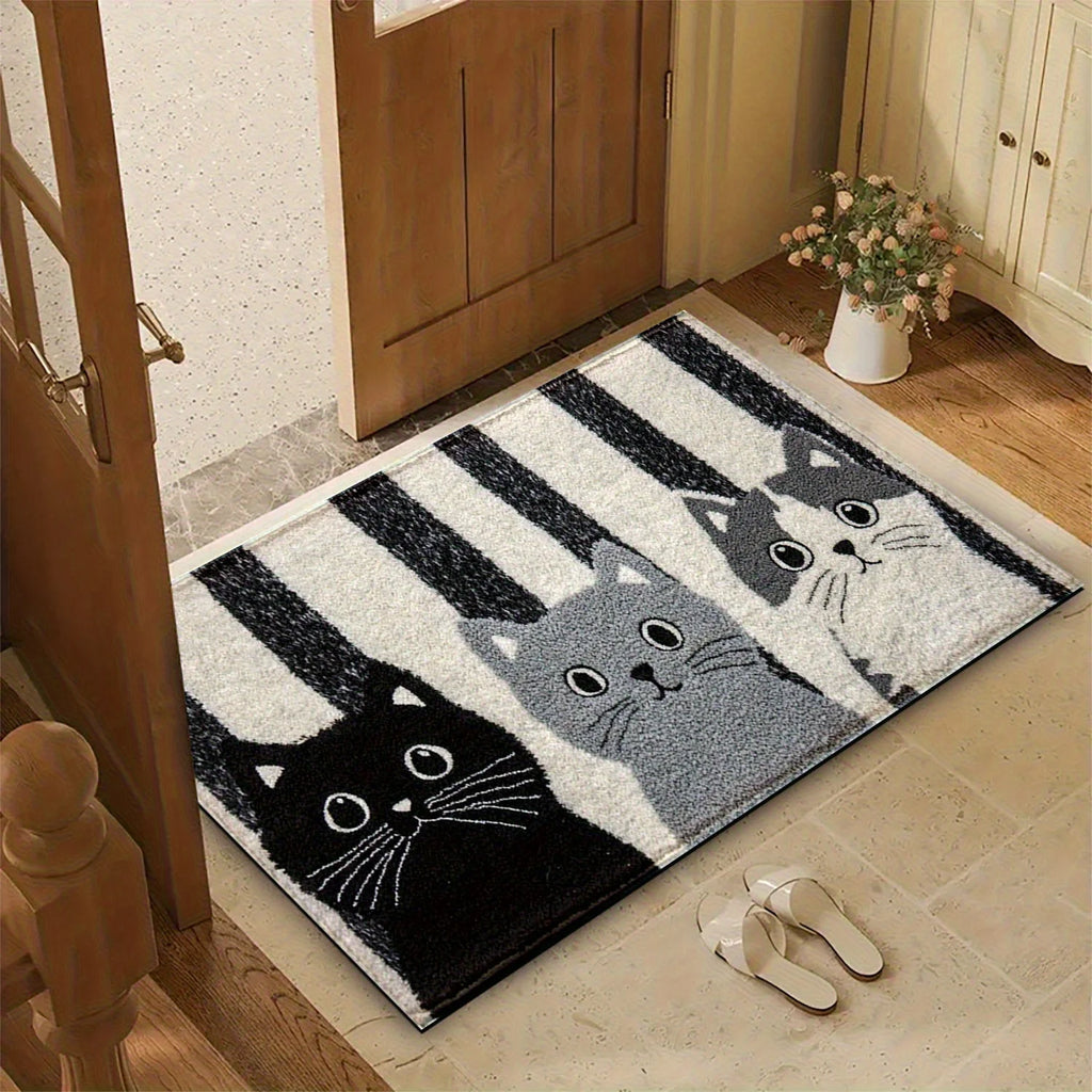 Striped Cat Carpet Doormat