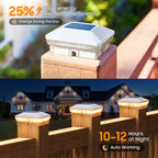"Solar Post Cap Lights 6/12-Pack, 4x4