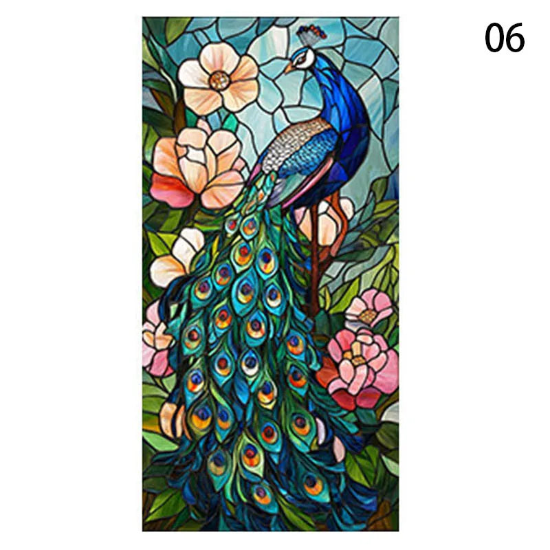 Peacock Pattern Art Window Film