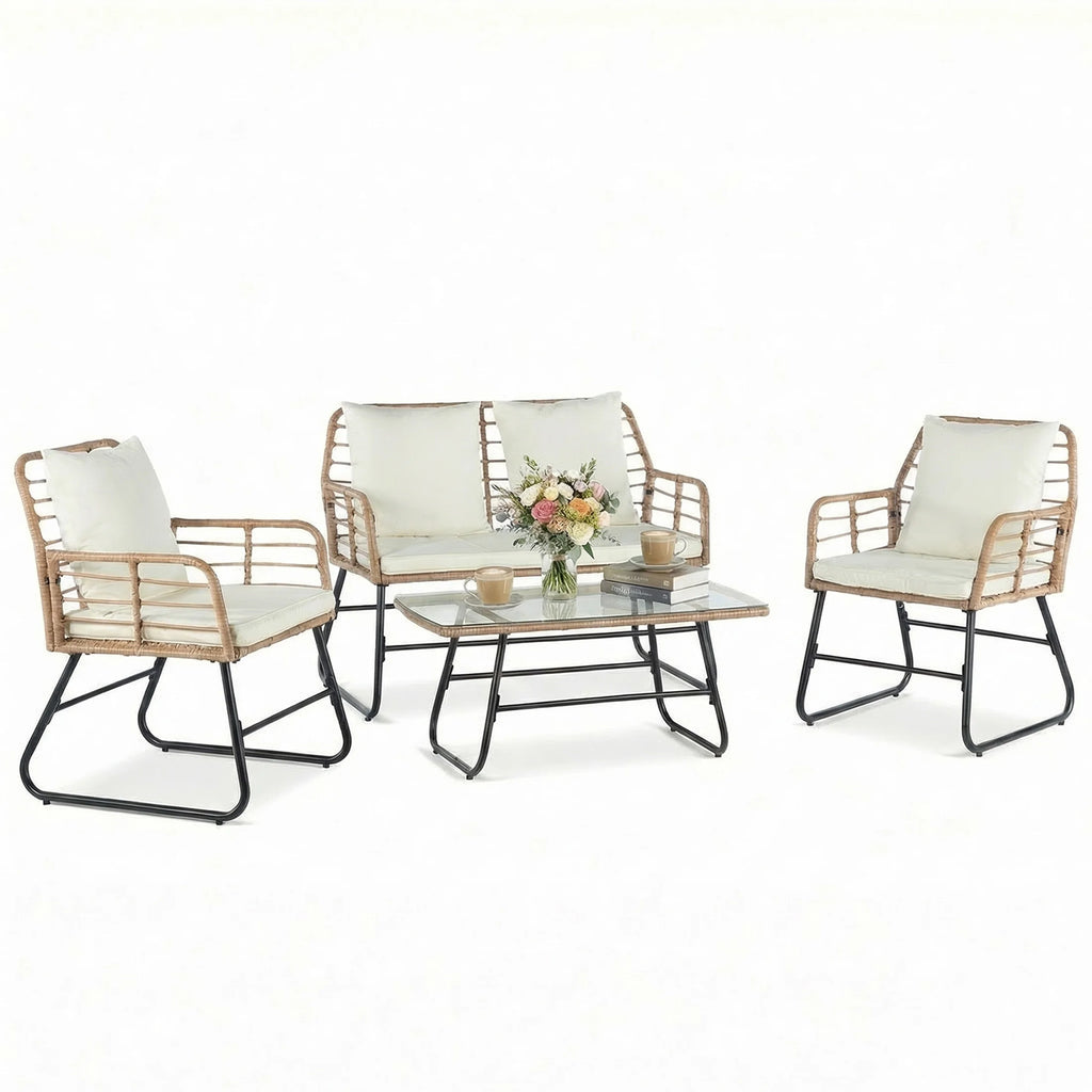 Outdoor Wicker Patio Furniture/ Set 4 pc