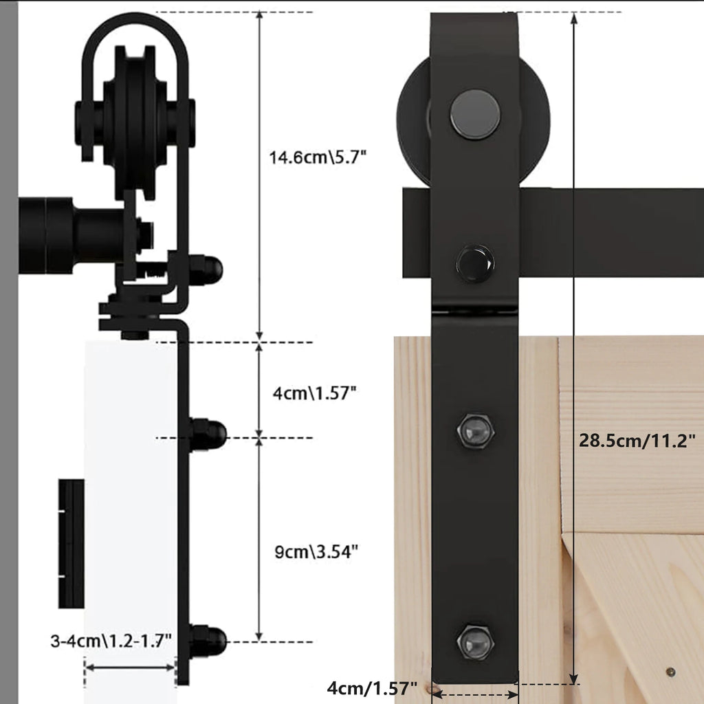 Bi-Folding Sliding Door Kit / 2 Doors