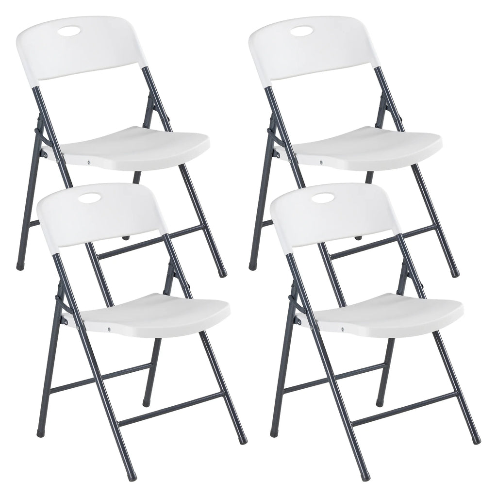 2/4/6 Pack Plastic Stackable Folding Chairs