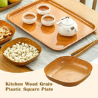 Imitation Wood Grain Square Plate