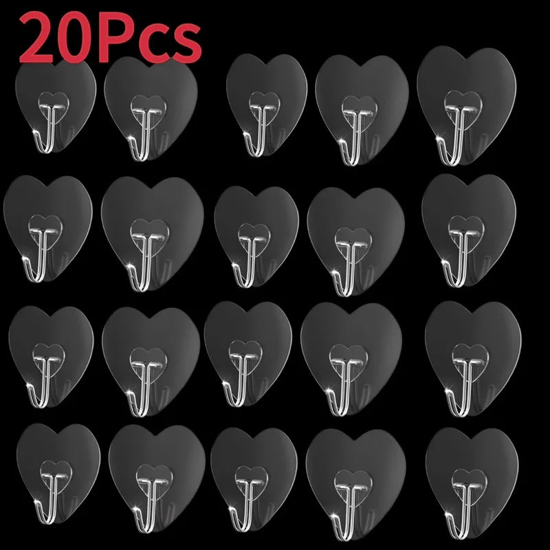 Heart Shape Transparent Hooks