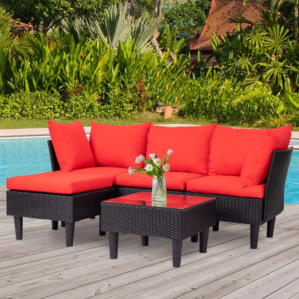 Patio /5 Pc Outdoor Wicker Set