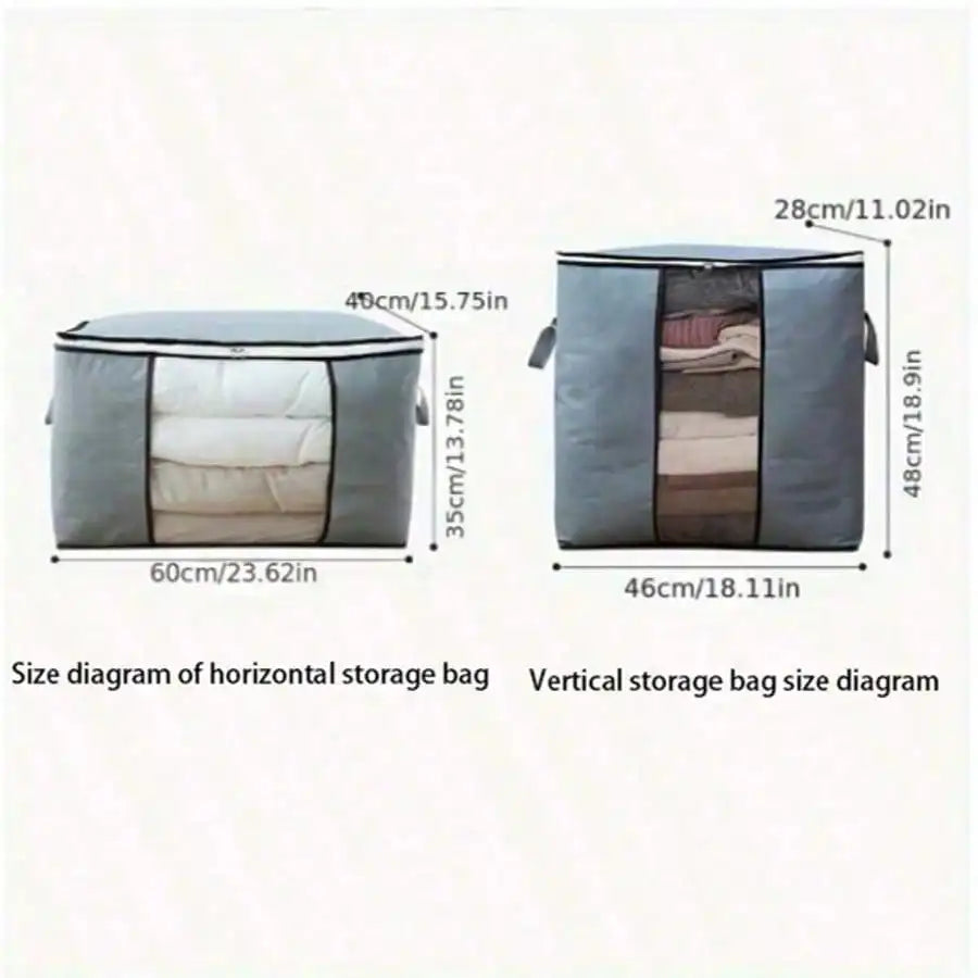 2 Types Quilted Storage Bag Zipper Organizer