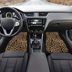 Leopard Print Car Floor Mats Set