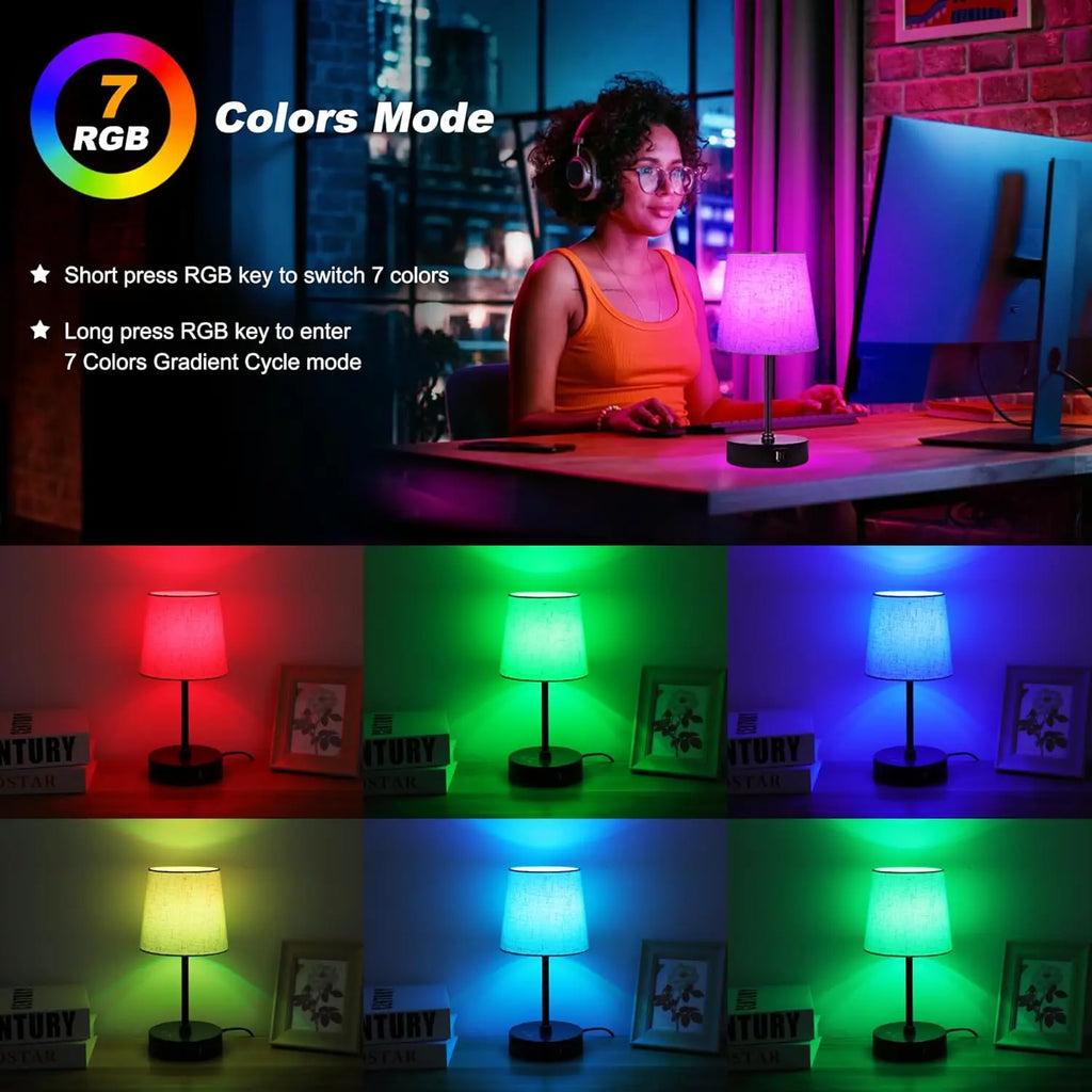 Set 2 Color Changing Lamps ,Touch Control