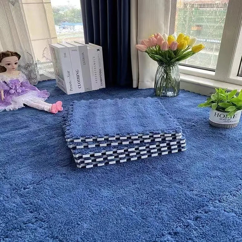 30*30CM Soft Plush Children Rug, Interlocking