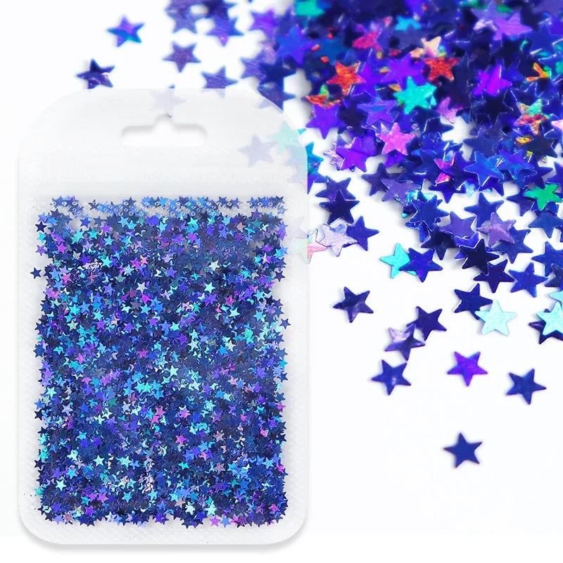 Holographic Stars Glitter For Epoxy Resin