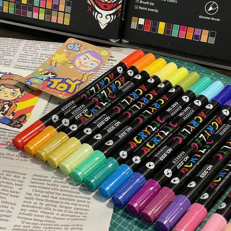 48-Color Acrylic Paint Markers