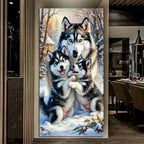 Snow Wolf Picture Large Size Diamond Art