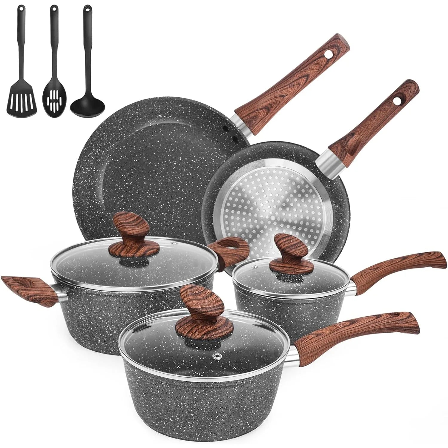 Granite Pots/ Pans/  Nonstick, /11 Pc.Set