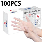 100PCS Disposable TPE Gloves