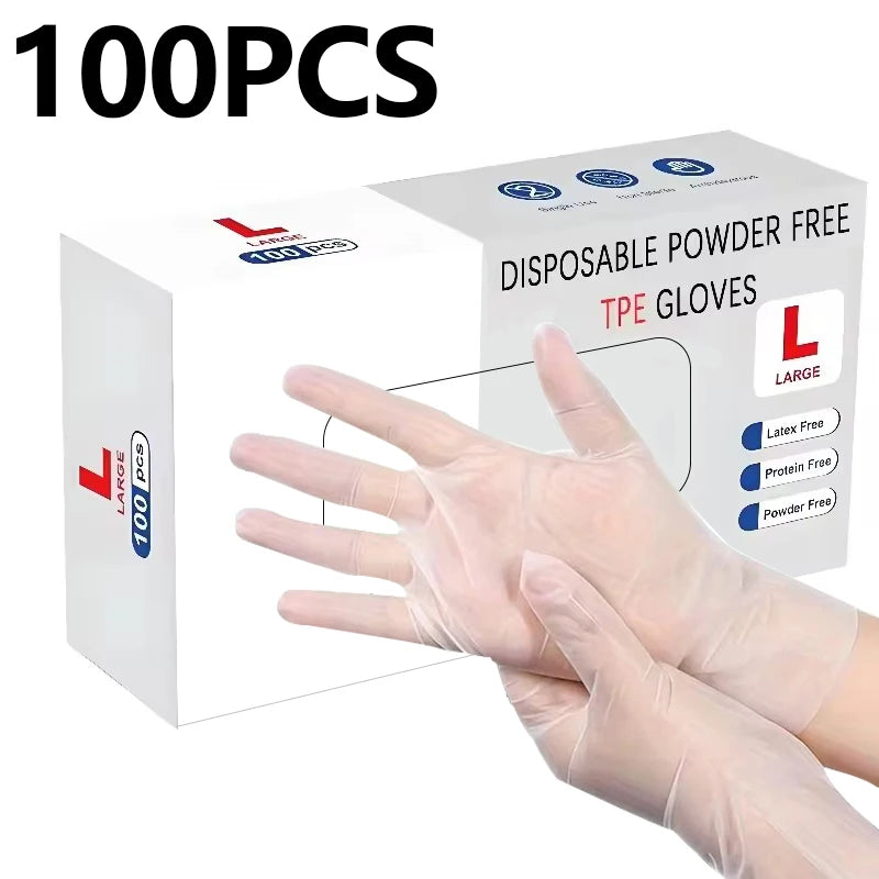 100PCS Disposable TPE Gloves