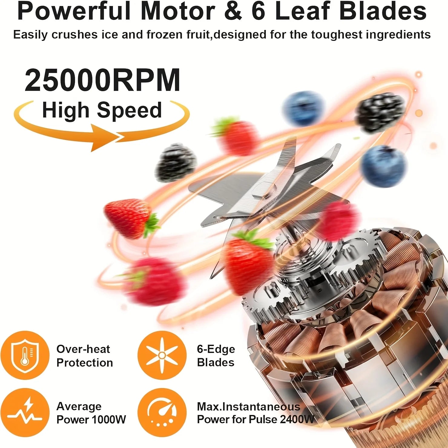 2400W Heating Blender, To-Go Cup