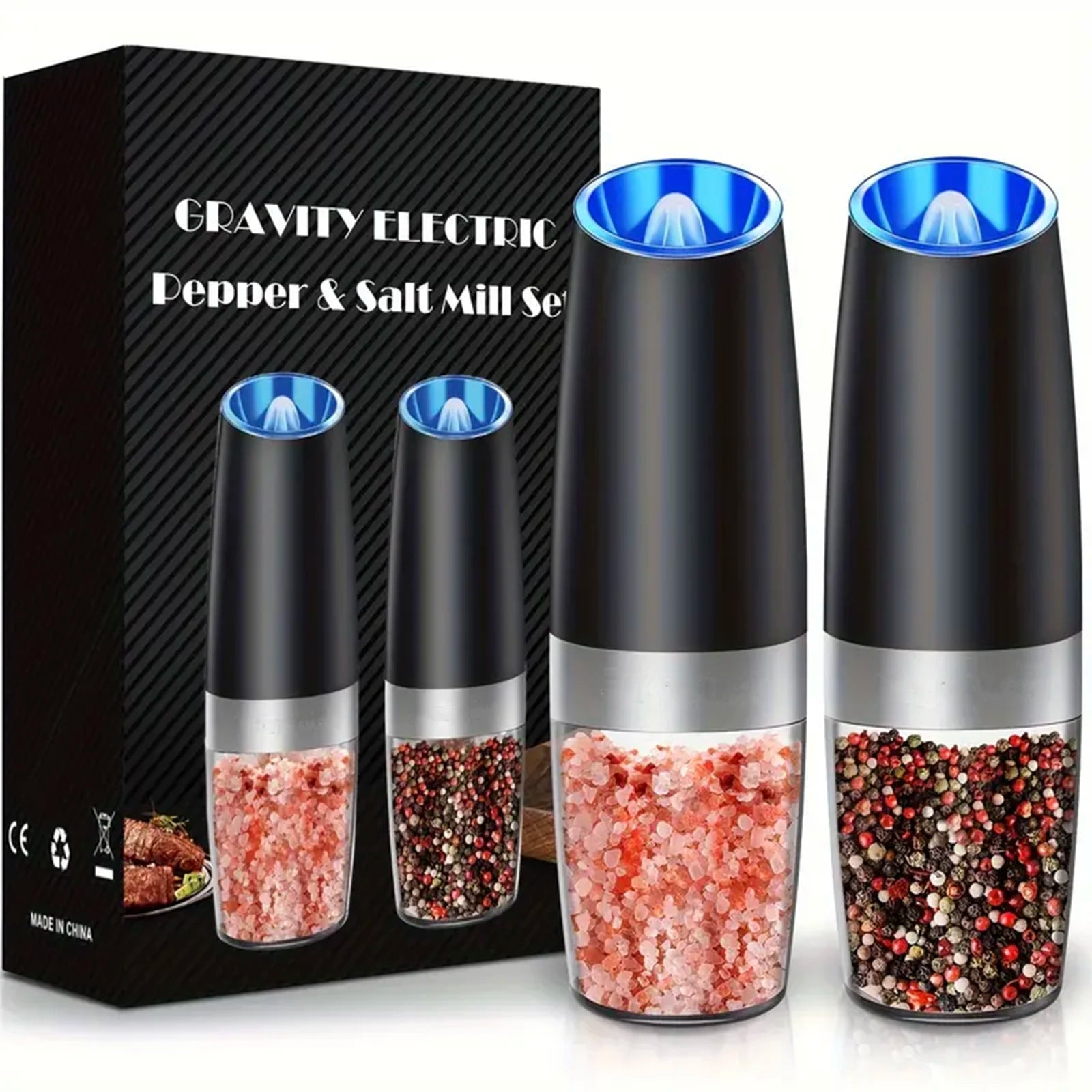 Electric Salt And Pepper Mill, Battery Powered