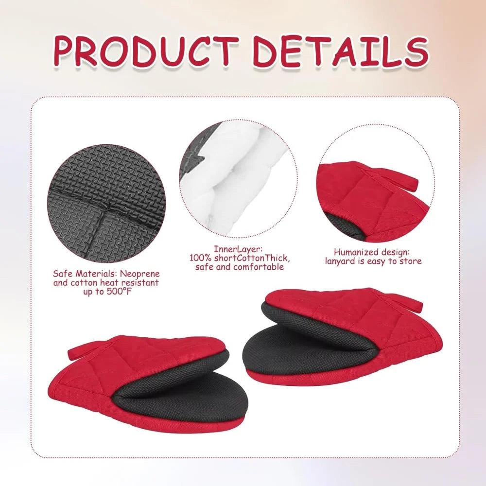 Short Silicone Oven Gloves