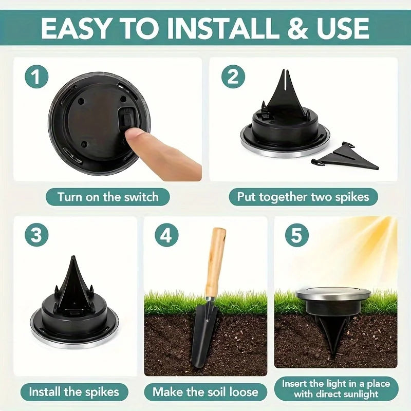 8 Solar Disk Light Outdoor Underground