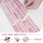 6/12/24 Pcs Marble Pattern Self-Adhesive Tile Coverings