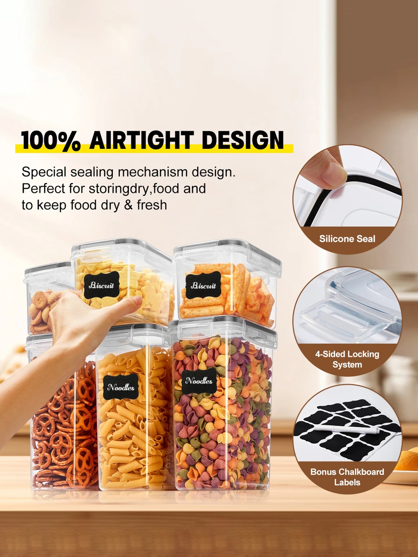 24pcs，Sealed food containers with LIDS