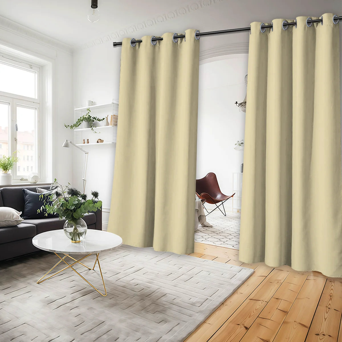 2 Blackout Grommet Curtains
