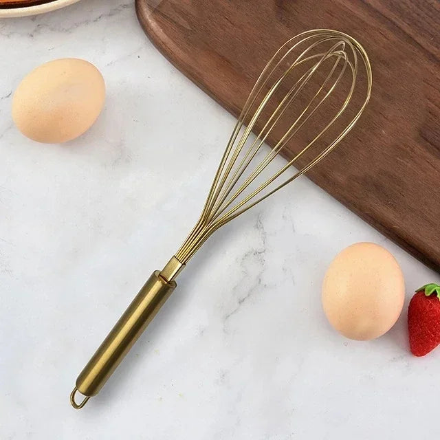 Gold Stainless Steel Whisk