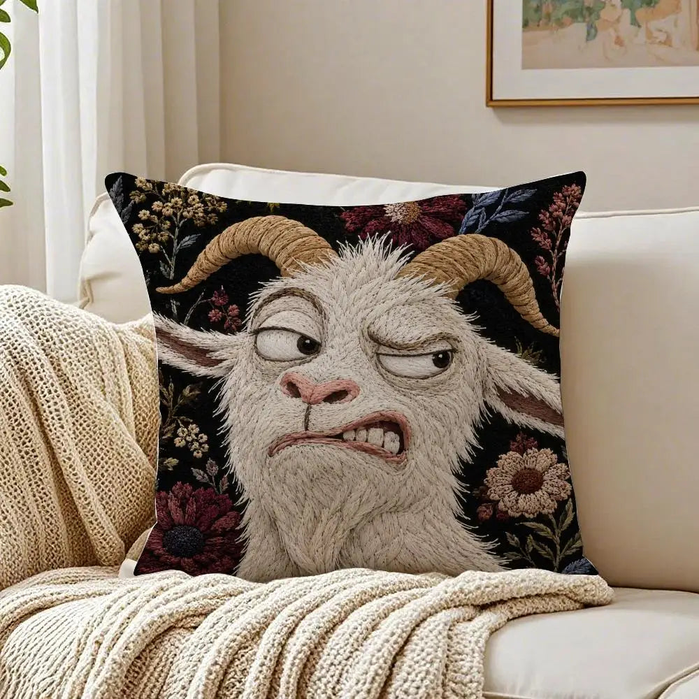 Screaming Goat Pillow Case