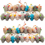 3/200pcs Catnip Faux Fur Cat Mice Toys