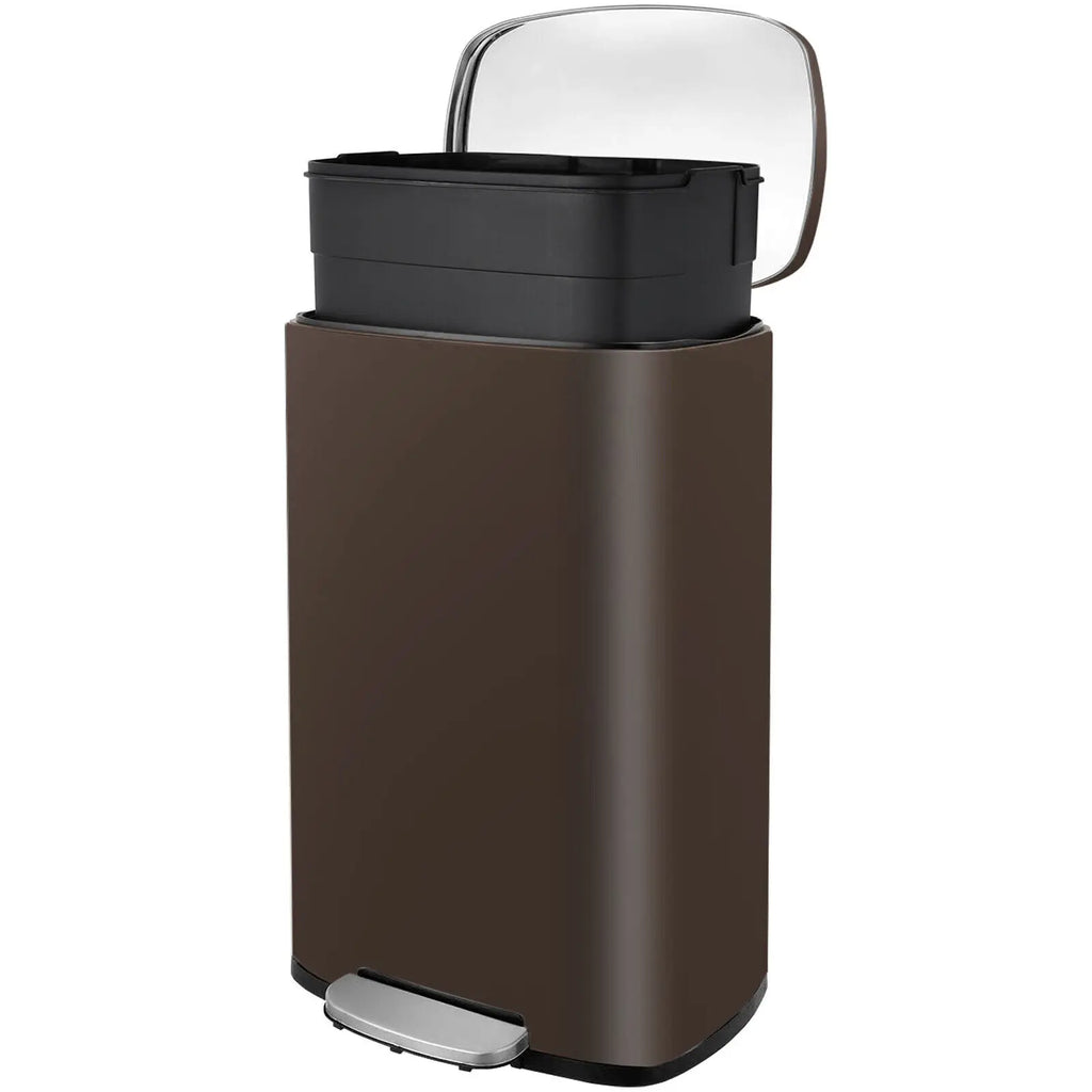 Step Kitchen Trash Can, Stainless Steel