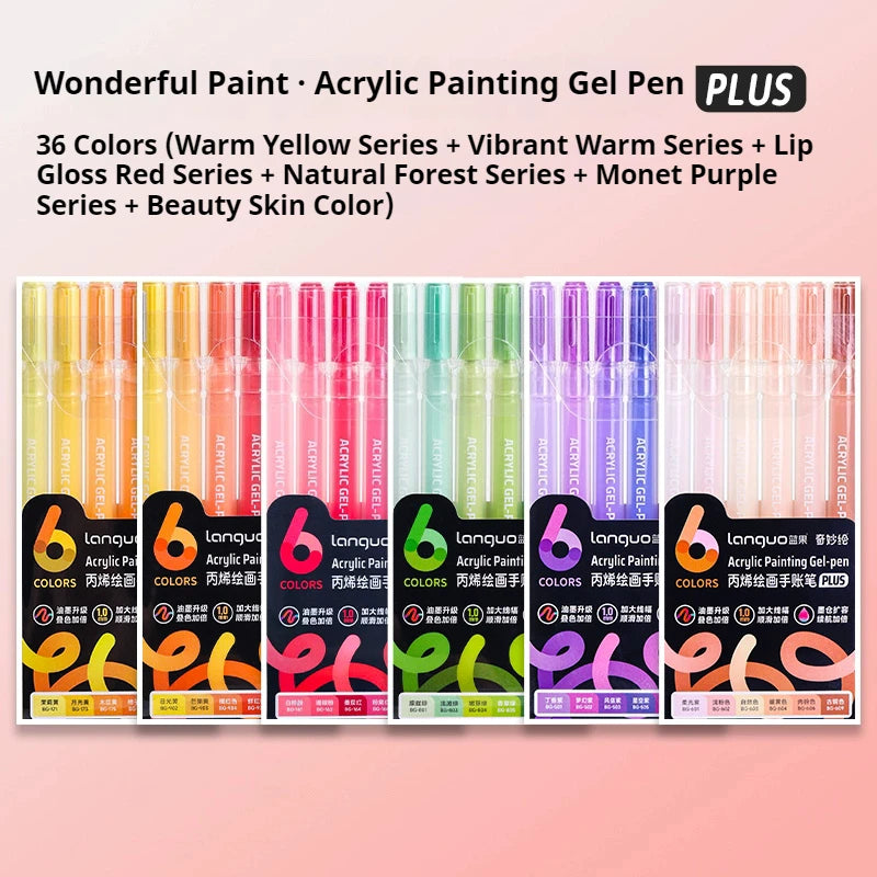 6/24/36/54/72/90 Colors Acrylic Painting Pens