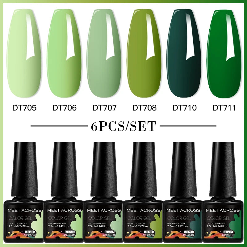 6pc Nail Gel Polish Set