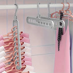 3pcs, Plastic 9-Hole Foldable Hangers