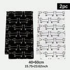 2pcs Black & White Dachshund Kitchen Towels