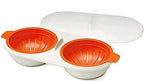 One Set DOUBLE  Microwave Egg Poacher