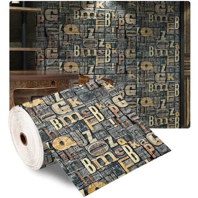 3/5/10M 3D Self-adhesive Wallpaper